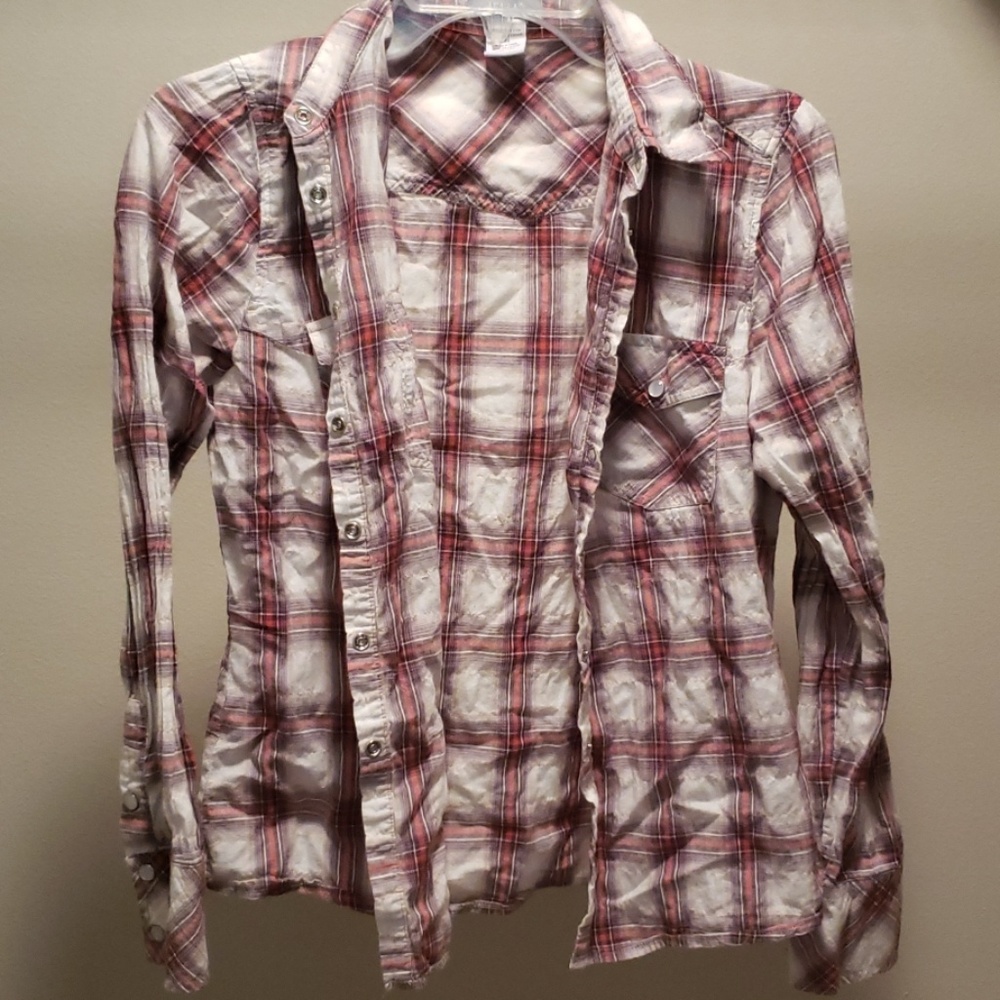 Plaid long sleeve shirt